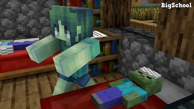 Monster School : Zombie Family SAD Life - Sad Story - Minecraft Animation смотреть онлайн
