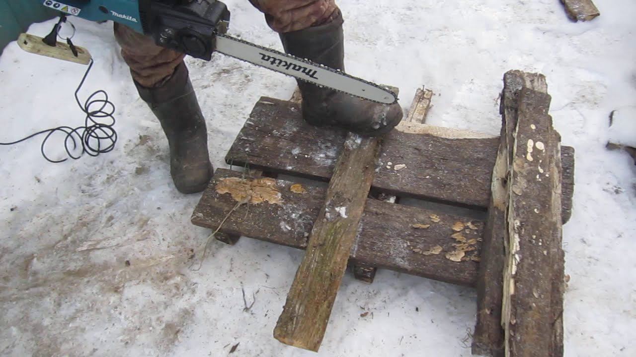 Электро ПИЛА "МАКИТА" ПОКАЗЫВАЮ КАК ПИЛИТ. смотреть онлайн