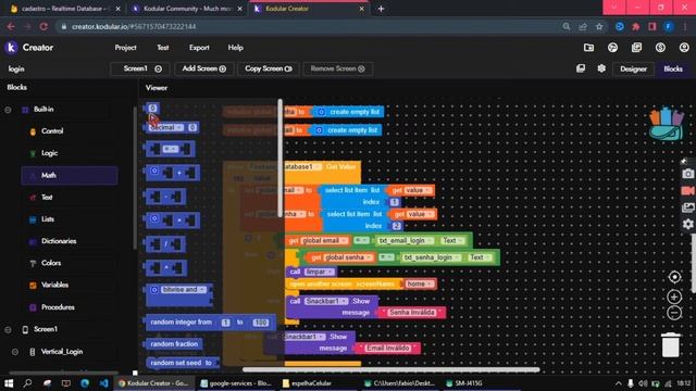 [Kodular] - Tela de Login e Cadastro com Firebase Database смотреть онлайн