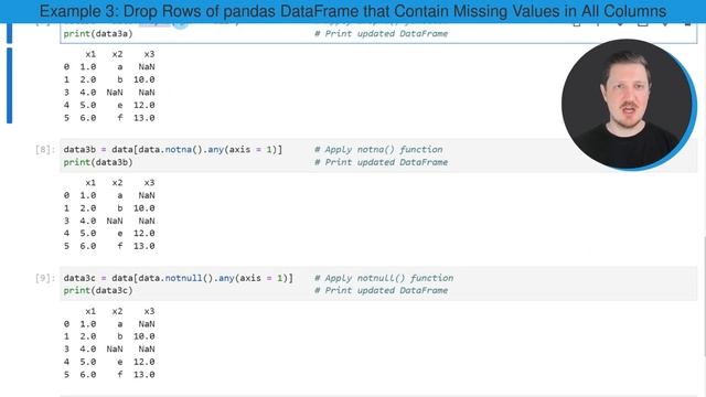 Remove Rows with NaN from pandas DataFrame in Python (Example) | How to Drop & Delete Missing Data смотреть онлайн