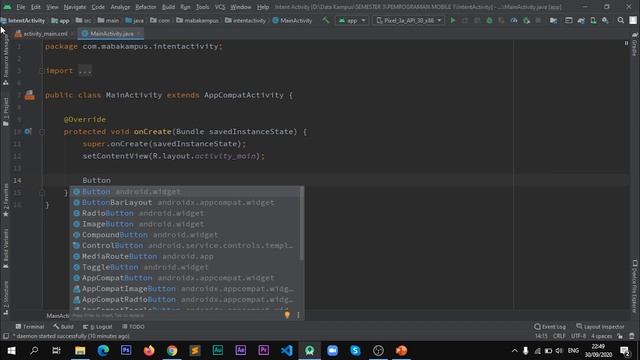 Membuat Intent Activity Android Studio смотреть онлайн