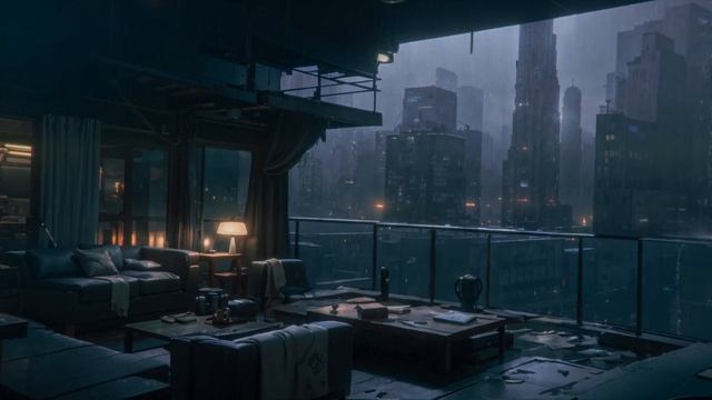 Blade Runner Hall: Relaxing Cyberpunk Ambient Music for Sleep - Dreamlike - Rain and DEEPLY SOOTHIN смотреть онлайн