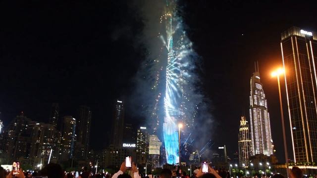 New Year 2023 | Burj Khalifa | Dubai | Fireworks | Салют | Дубай смотреть онлайн