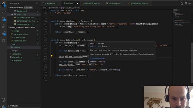 Templating in Rust lang with Tera. Test generating Json смотреть онлайн