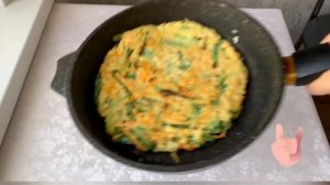 Паджон из дорамы. Корейские овощные блинчики. Паджон за 10 минут. #паджон #корейскиеблины #파전