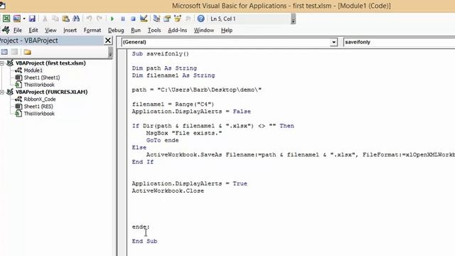 How to test if a file exists before saving it with a macro смотреть онлайн