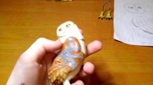 Болотная сова из пластилина (часть2)