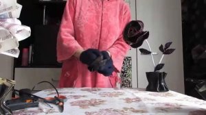 Поделки из виниловых пластинок. Розы.