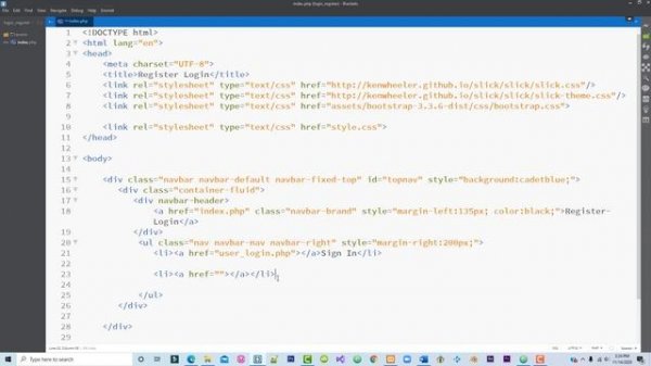 HOW TO CREATE REGISTRATION AND LOGIN FORM IN PHP USING PHPMYADMIN AND XAMPP SERVER  (PART - 1)