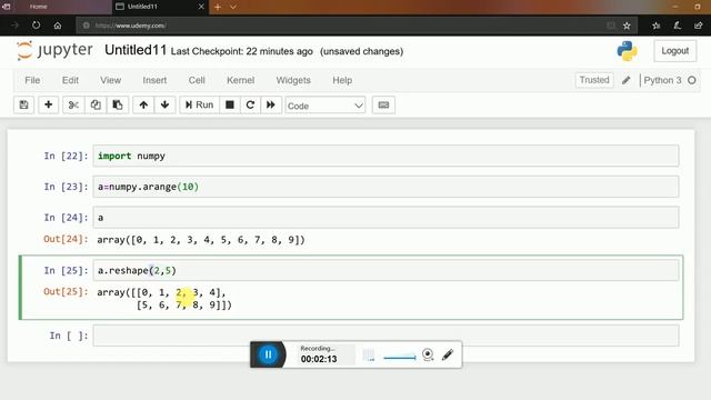 Python+Data: Reshape in Numpy in Hindi смотреть онлайн