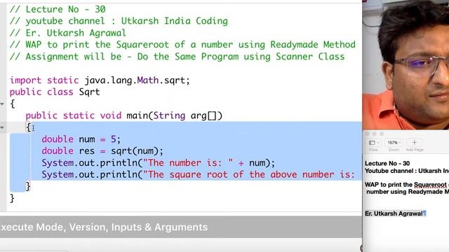 Java find the Square Root of a Given Number Program Lecture 30 смотреть онлайн