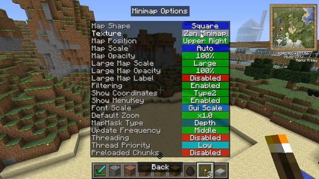 Майнкрафт мод на мини карту 1.7.10 (Rei's Minimap) смотреть онлайн