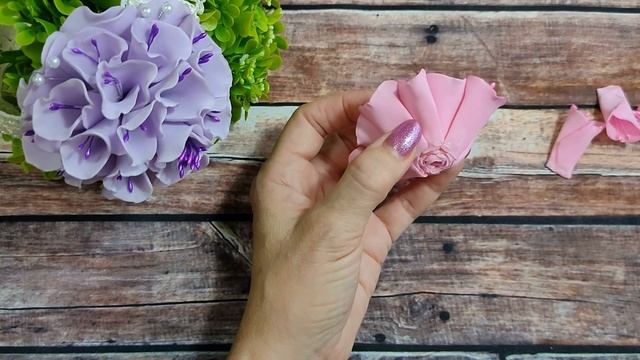 Повязка на голову с пышным цветком из фоамирана\Master diy канзаши смотреть онлайн