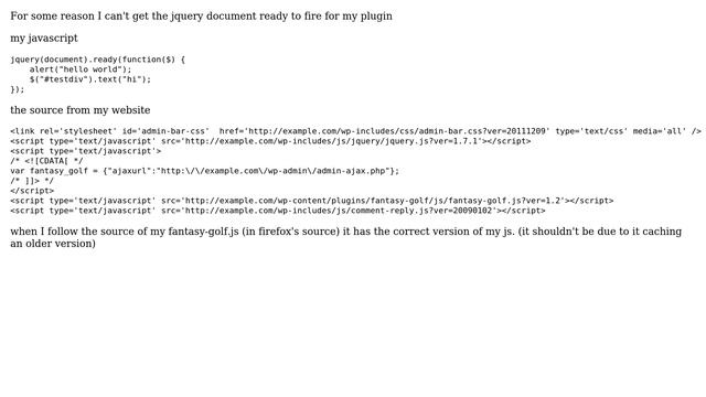 Wordpress: jquery document ready function not being called (2 Solutions!!) смотреть онлайн