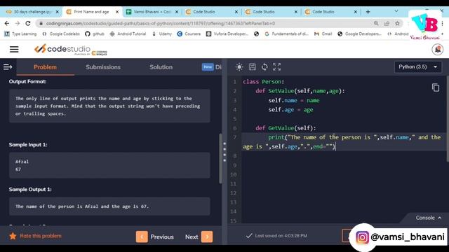 Day 18 : Constructors in python | Python Course in Telugu | Vamsi Bhavani смотреть онлайн
