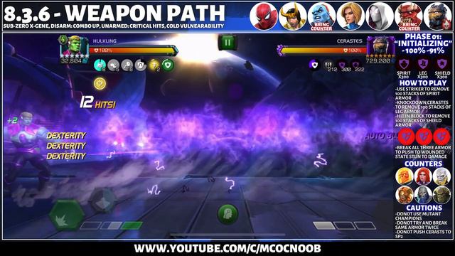 MCOC: Act 8.3.6 - Weapon: Sub-zero X-gene, Cold Vulnerability - Hulkling Vs Cerastes - 2023