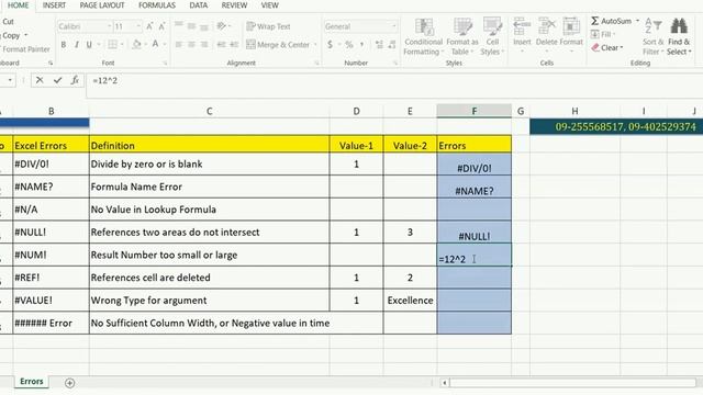 4 Lesson 4 Excel Errors смотреть онлайн