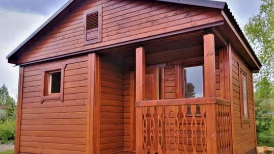 Уютная, компактная и довольно бюджетная баня из бруса для небольшой компании, управились за неделю смотреть онлайн