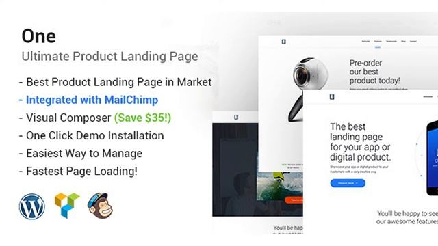 One - WordPress Product Landing Page | Themeforest Website Templates and Themes смотреть онлайн