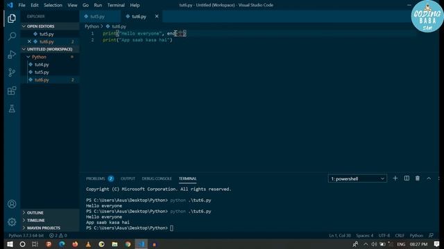 Python Print() Function #Tutorial-6 смотреть онлайн