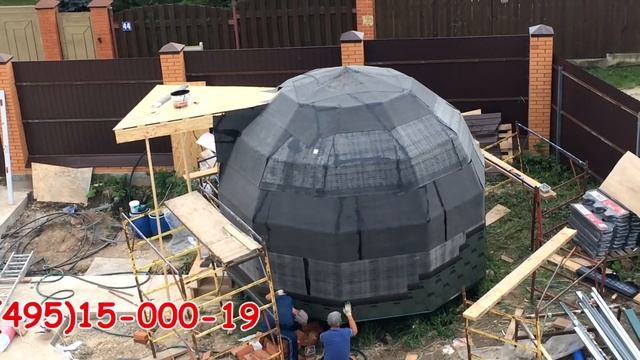 Купольный дом. Гибкая черепица "Деке". #7 смотреть онлайн