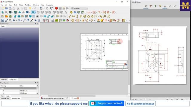 Create Technical Drawing in FreeCAD | FreeCAD Techdraw | FreeCAD Drawing | Mechnexus | смотреть онлайн