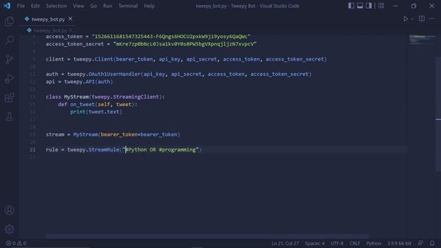 How to Make a Twitter Retweet Bot in Python using Tweepy смотреть онлайн