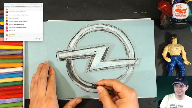 Логотип OPEL автомобиля / урок рисования для детей от РыбаКит смотреть онлайн