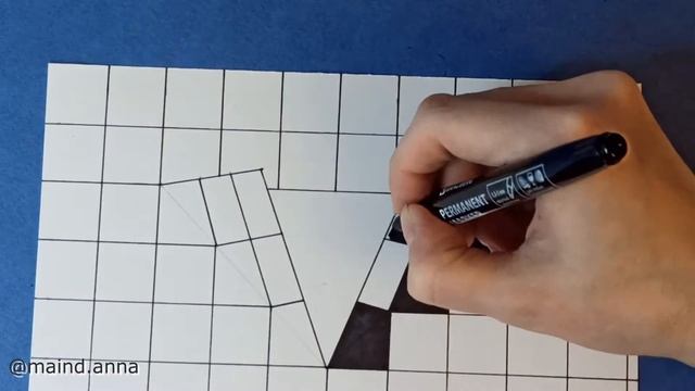 Простой рисунок оптической иллюзии разреза и приподнятых краёв / 3D Drawing смотреть онлайн