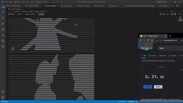 Bad Apple in VSCode Terminal with Python смотреть онлайн