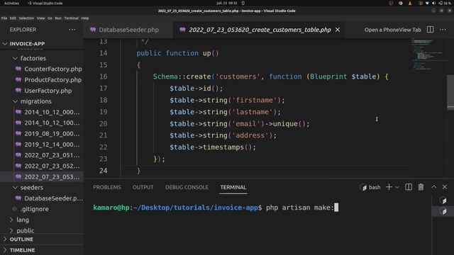 Laravel 10 and Vuejs 3 - Simple Invoice Application - Setup project смотреть онлайн