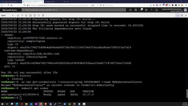 AZ500-Lab 09 Configuring and Securing ACR and AKS смотреть онлайн