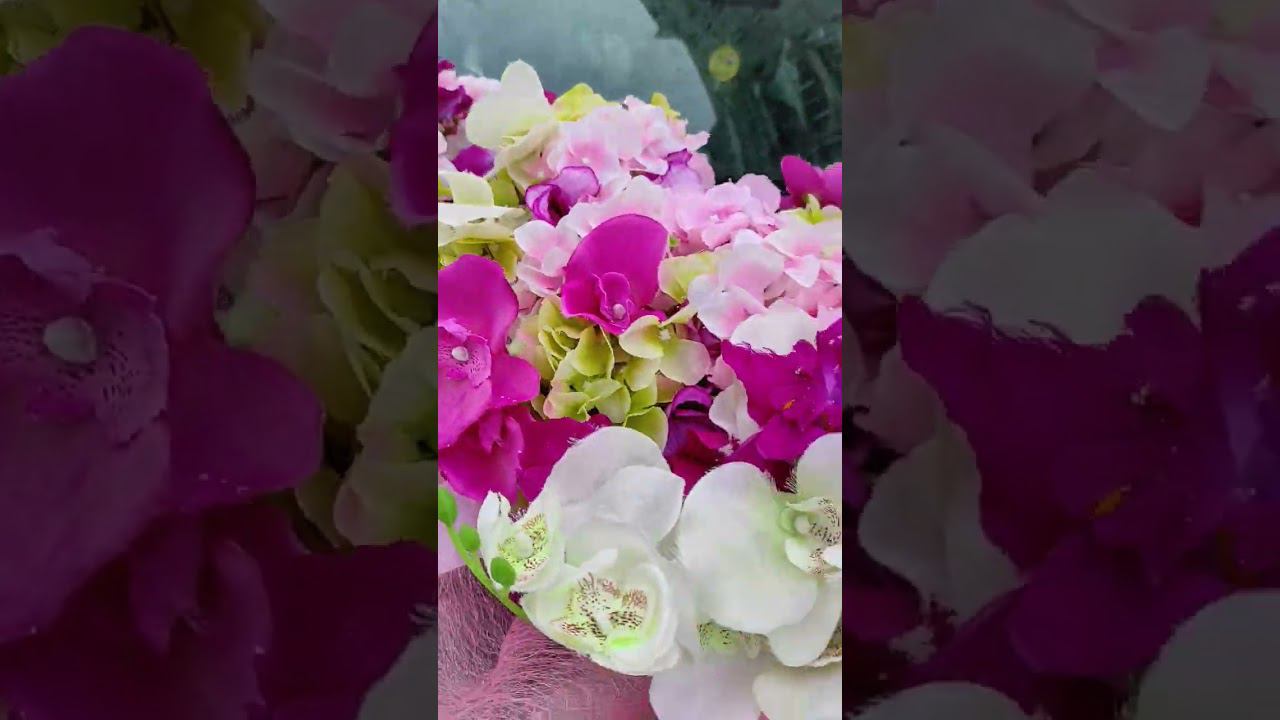 Wedding Decor Car - Pink Roses, Orchids, цветы на свпднбную машину #design #wedding