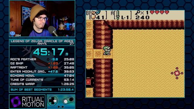 Speedrun - Zelda: Oracle of Ages Any% in 1:25:46 смотреть онлайн