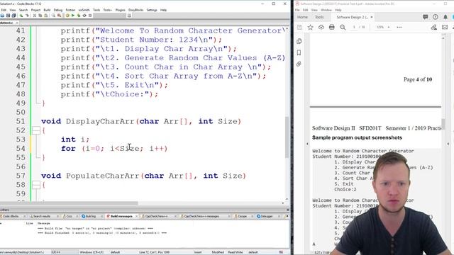 Ex8. C Programming - Char Array Processing Solution (EV5 memo) смотреть онлайн