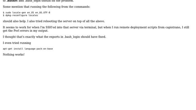 Ubuntu: Ubuntu 13.10, Perl complaining about setting locale смотреть онлайн