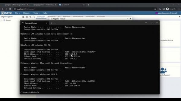 PostgreSQL with Docker - Connecting from pgAdmin and Azure Data Studio