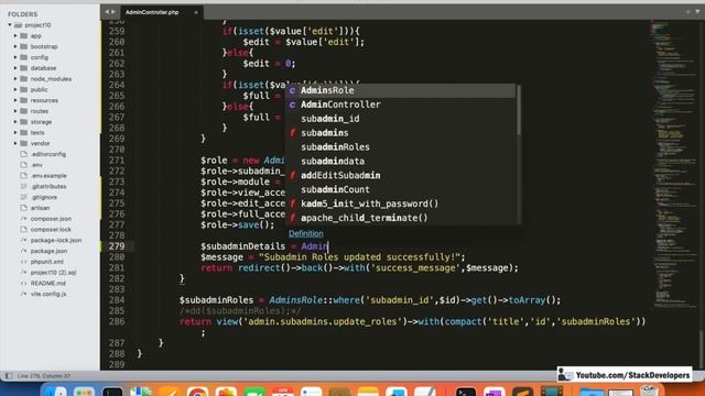#31 Laravel 10 Series | Roles and Permissions in Laravel 10 (VII) | Update Permissions for Subadmin смотреть онлайн