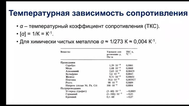 Физика. 10 класс. Электрический ток в металлах смотреть онлайн