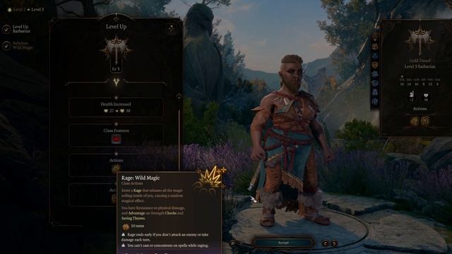 Baldur's Gate 3 Barbarian Guide - Wild Magic Subclass - Level 1-12 Guide смотреть онлайн