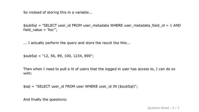 MySQL : MySQL number of items within "in clause" смотреть онлайн