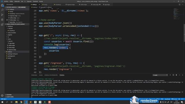 [8] Primera Aplicación Node.Js y MongoDb - Mostrar los Registros de la Base de Datos смотреть онлайн