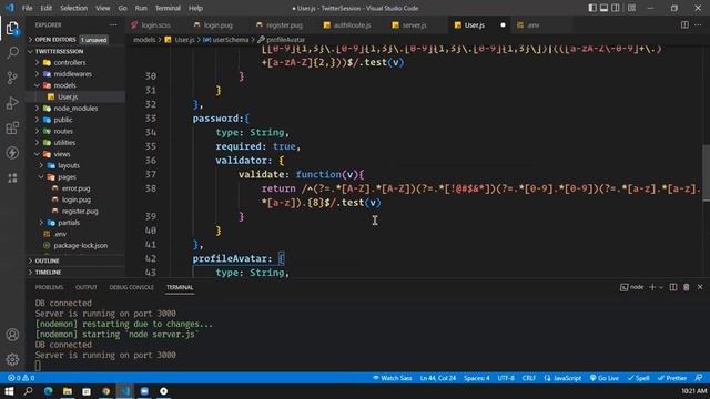 ?3. Signup & FileUpload | Full Stack Twitter Clone with Node,Express,MongoDB,Socket.io,Redis,Pug.j смотреть онлайн