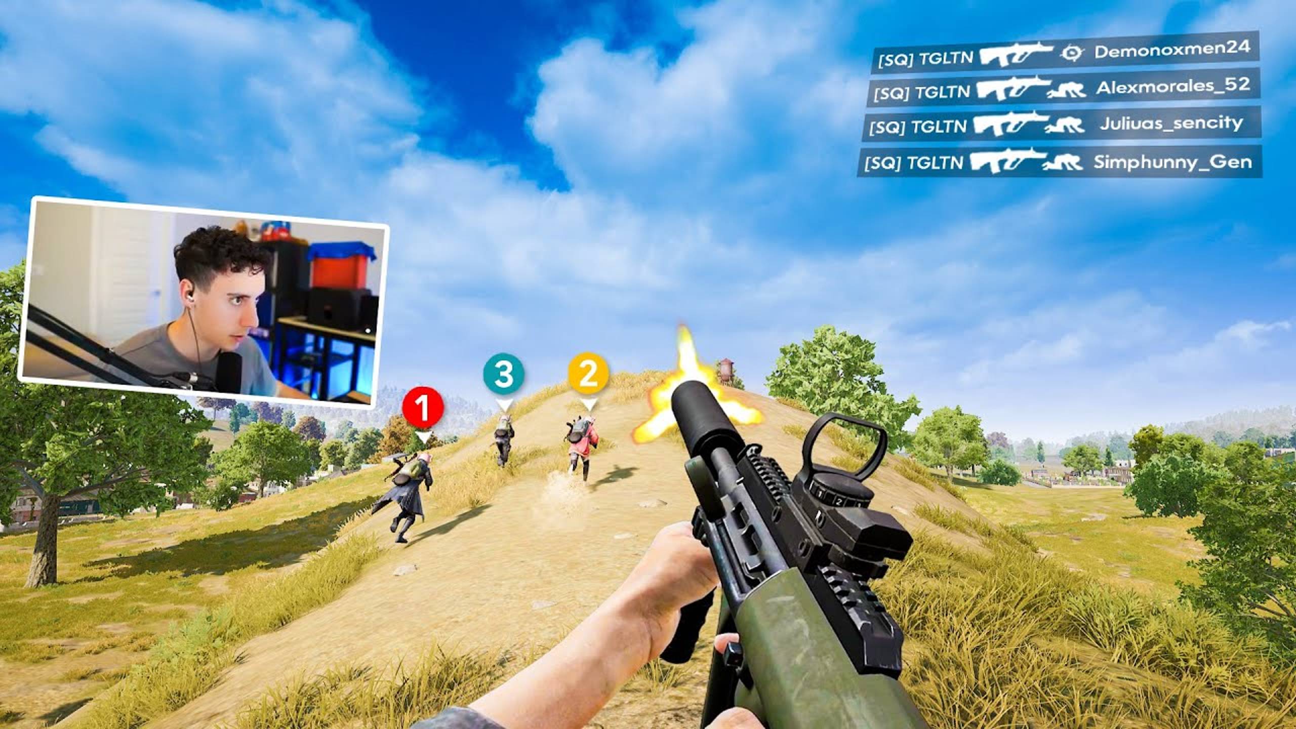 TGLTN Plays Aggressive In A Tough Game Of SQUADS (PUBG)