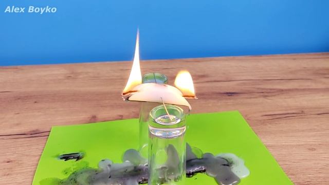 Качели из горящей свечи и пламя под водой! Эксперименты со свечой! смотреть онлайн