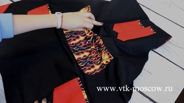 1285 Фартук двусторонний черно красный с пламенем смотреть онлайн