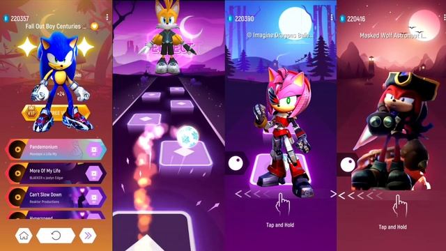 Sonic Prime x Tails Nain x Rusty Amy x Pirate Knuckles | Tiles Hop EDM Rush смотреть онлайн