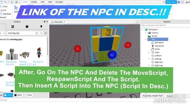 How To Make A Walking NPC In ROBLOX Studio! EASY! смотреть онлайн