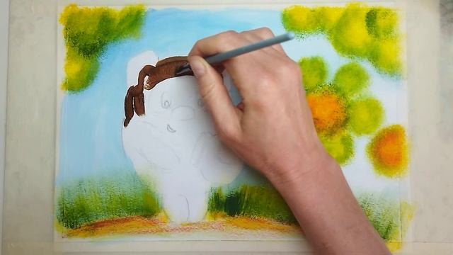 Рисуем Винни-Пуха гуашью. смотреть онлайн