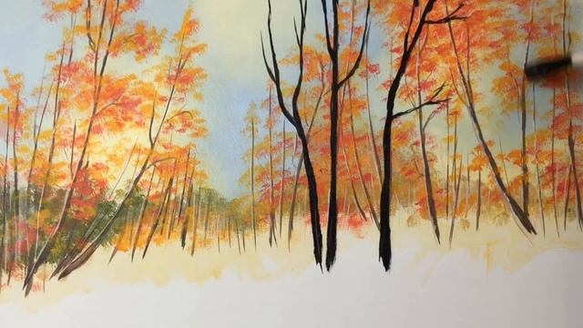 Autumn Waterfall STEP by STEP Acrylic Painting (ColorByFeliks) смотреть онлайн